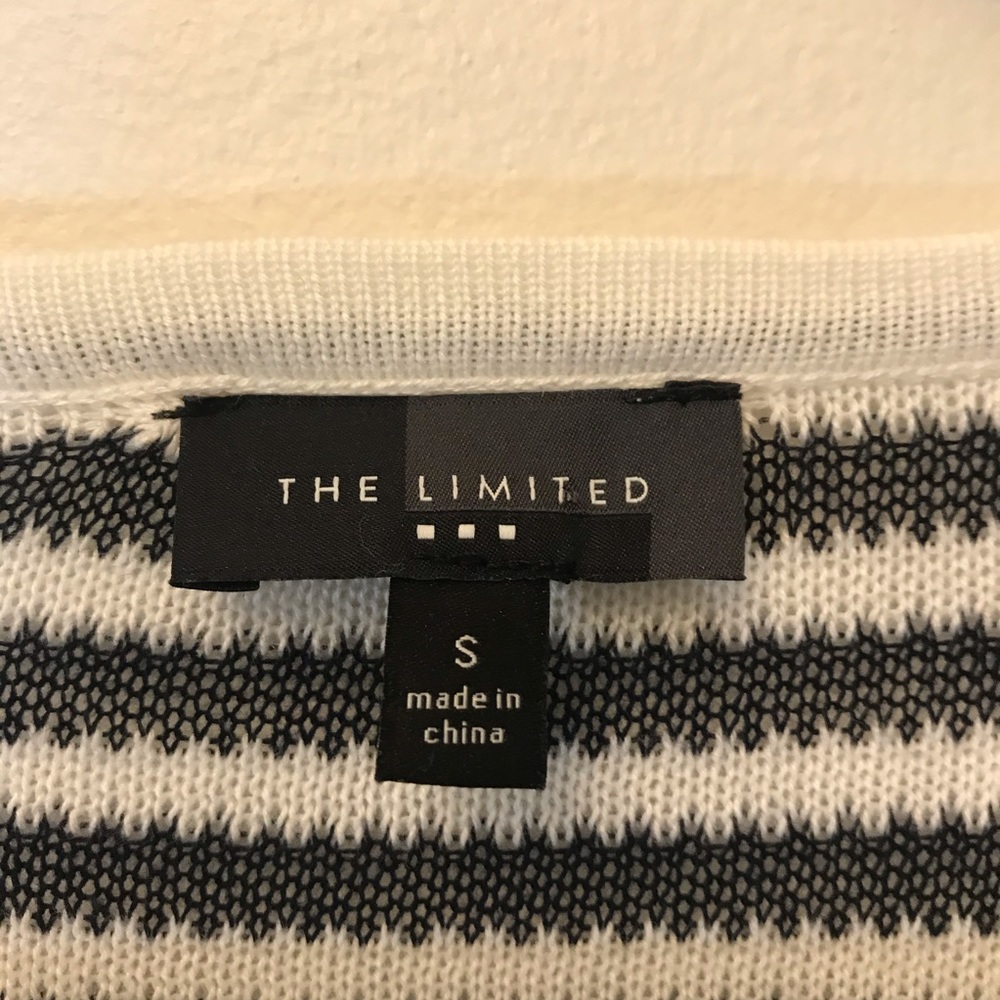 The Limited Black and White Striped Cardigan - Picture 4 of 10